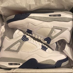 Air Jordan 4 retro white, light smoke gray